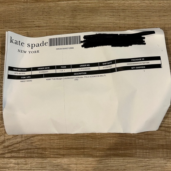 Brand New Kate Spade Morgan Colorblocked Cardholder - Picture 6 of 6